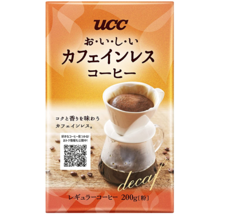 3. 風味豊かなカフェインレスコーヒー「UCC おいしいカフェインレスコーヒー コーヒー豆(粉)」