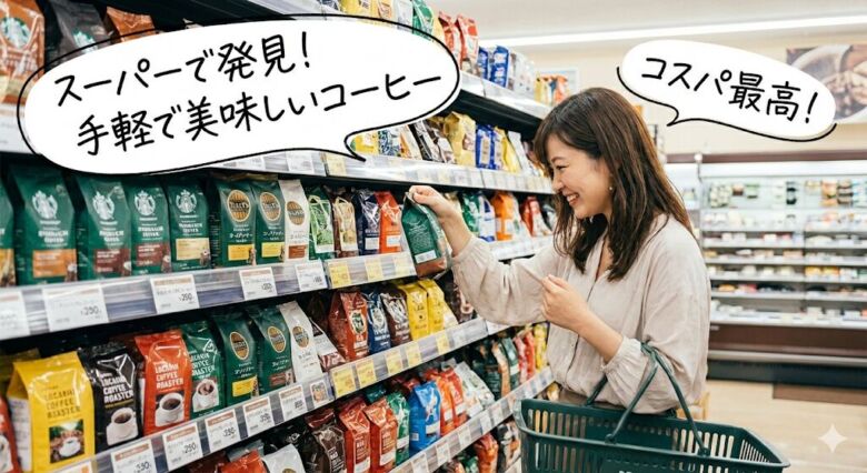 スーパー・市販で買えるコーヒー豆・粉は手軽で美味しい