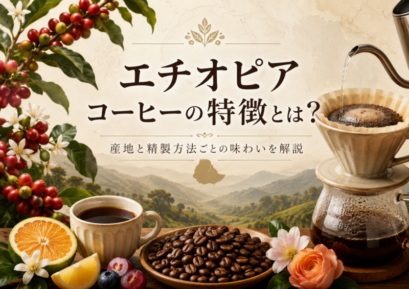 エチオピアコーヒーの特徴とは？産地と精製方法ごとの味わいを解説