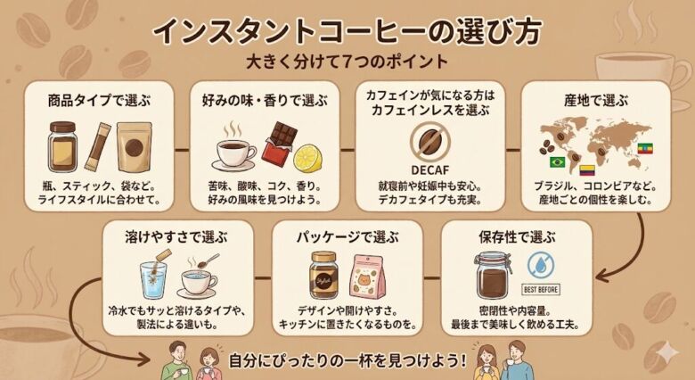 インスタントコーヒーの選び方
