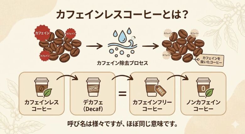 カフェインレスコーヒーとは？