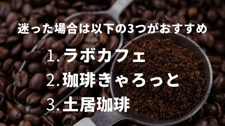 種類が豊富で迷ったときに！コーヒー豆・粉の通販のやり方