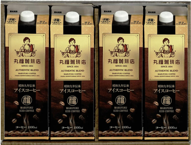 丸福珈琲店昭和九年伝承 アイス珈琲1000ml×4本セット