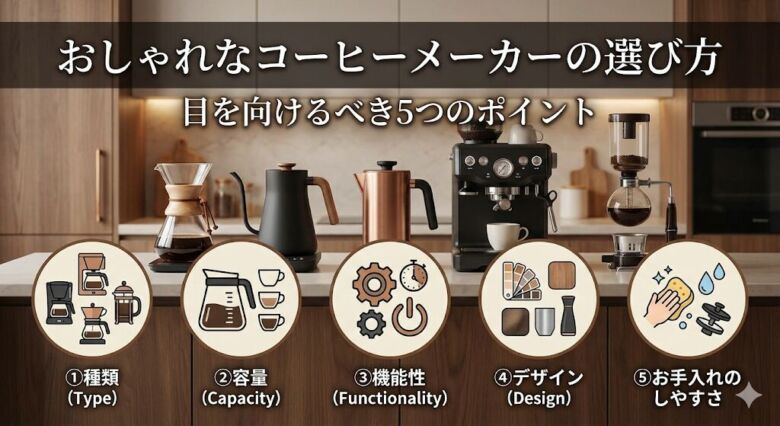 おしゃれなコーヒーメーカーの選び方