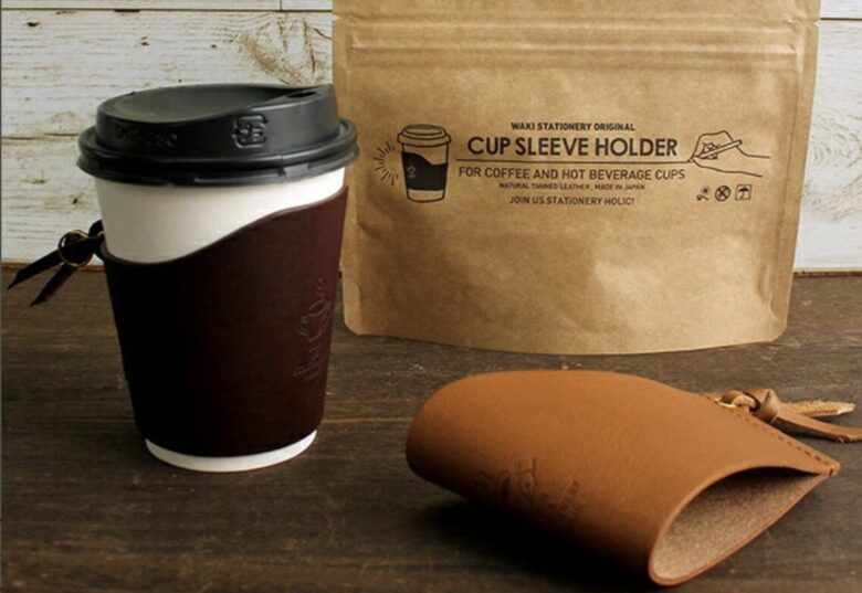 和気文具オリジナル STATIONERY＆COFFEE 本革コーヒースリーブ