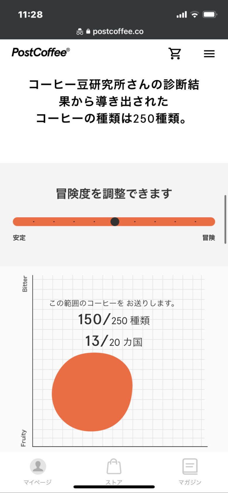 ポストコーヒー 診断結果