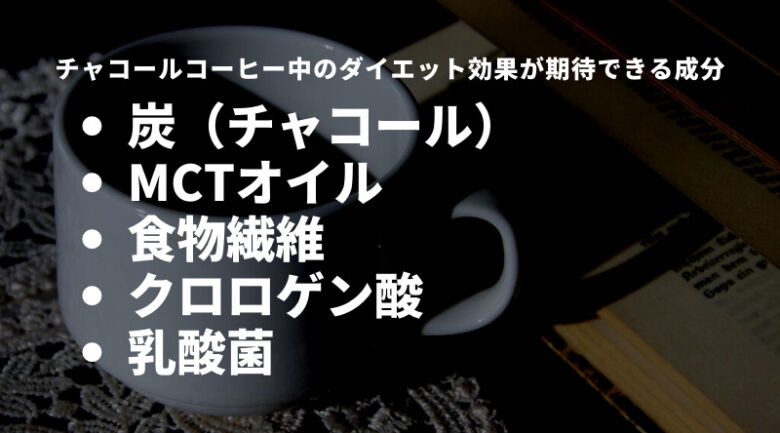 チャコールコーヒーに含まれるダイエット効果が期待できる成分