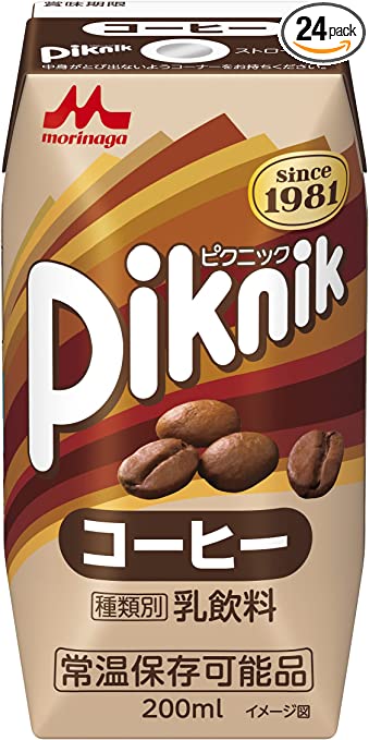 第19位.ミルクフレーバーのコーヒー飲料「森永 ピクニック コーヒー 200ml ×24本」