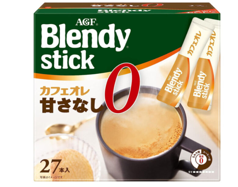 第11位. いつでも手軽に楽しめる「AGF ブレンディ スティック カフェオレ 甘さなし」