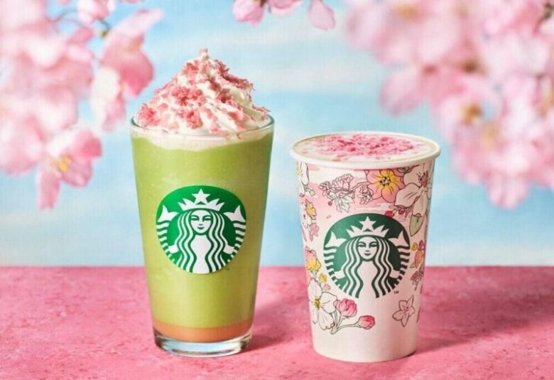 【第2弾】3月発売「花見抹茶 クリーム フラペチーノ」「花見 ブロンド ラテ」