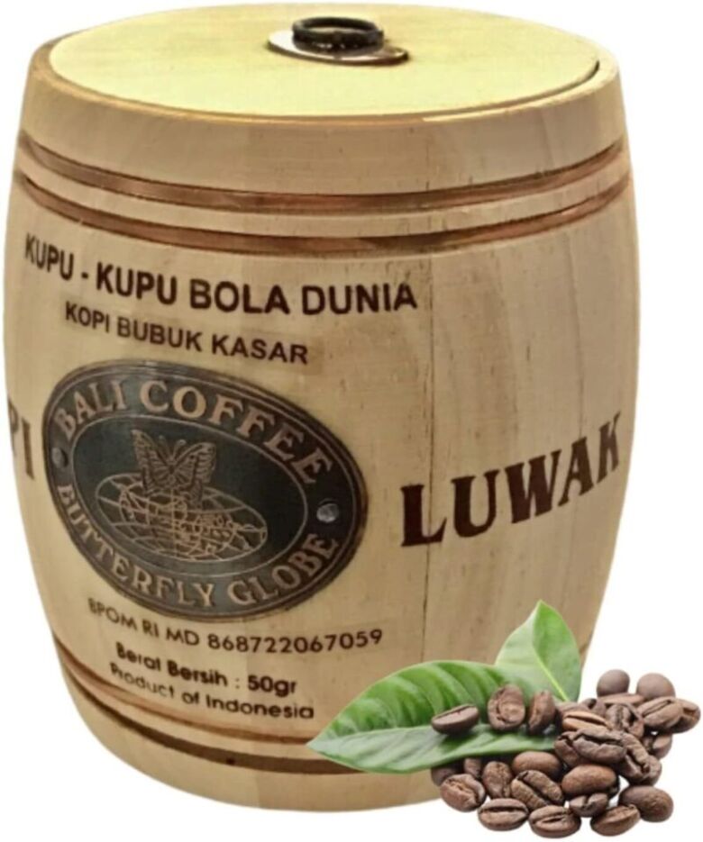 第16位. 死ぬまでに1度は飲みたいコ－ヒー「コピ・ルアク KOPI LUWAK 50g 魅惑のコーヒー豆 木樽」