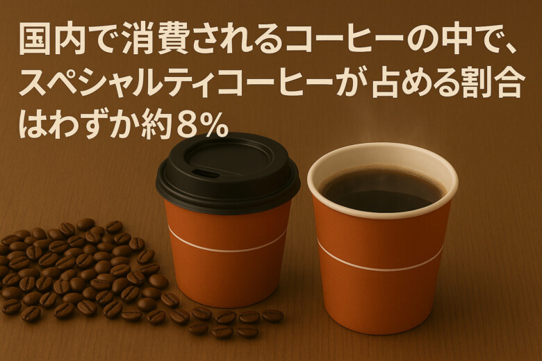 コーヒーのシェア率は他の国々に比べて少ない