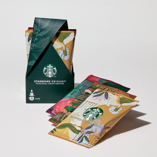 5. 3種類の焙煎度合いの味わいが楽しめる「スターバックス オリガミ® パーソナル ドリップ® コーヒー アソートセット 3袋入り」