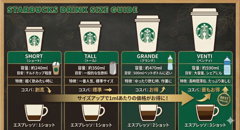 スタバ　サイズ