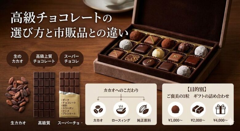 高級チョコレートの選び方と市販品との違い