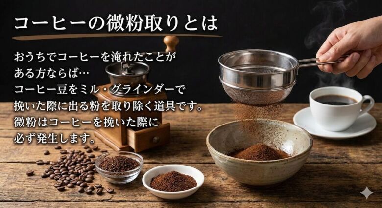 コーヒーの微粉取りとは?