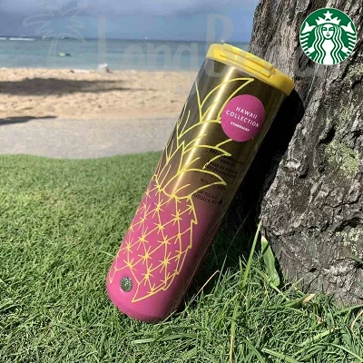 STARBUCKS COFFEE HAWAII COLLECTION ボトル 16oz(473ml)パイナップルデザイン