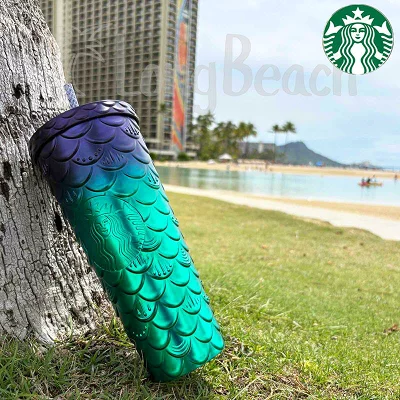 STARBUCKS COFFEE タンブラー 24oz(709ml) グラデーション　鱗デザイン