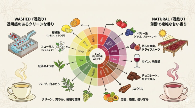 浅煎りコーヒーの香り
