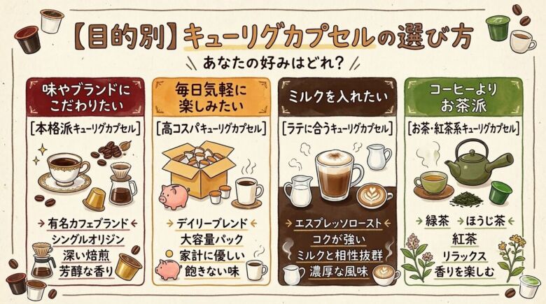ブランド別・目的別で選ぶ！キューリグカプセル全ラインナップ紹介
