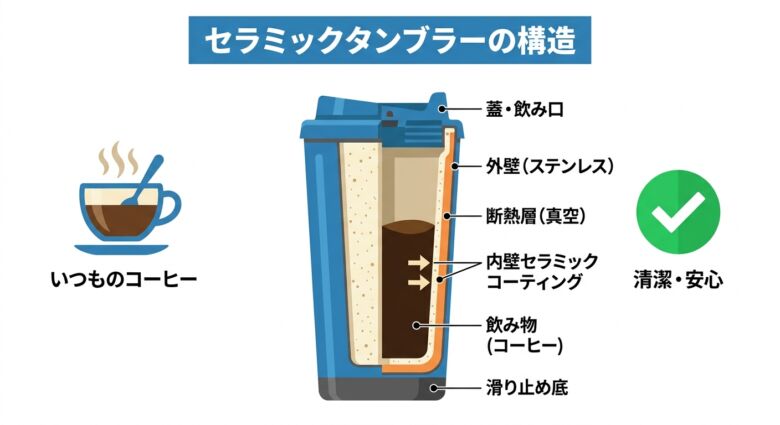 セラミックタンブラーとは?コーヒーの味が変わらない3つの理由