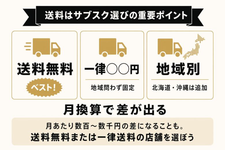 サブスク送料比較