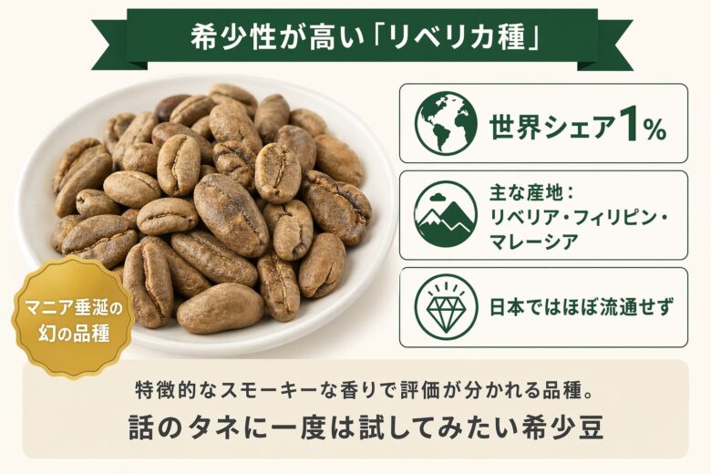 リベリカ種の希少性と産地