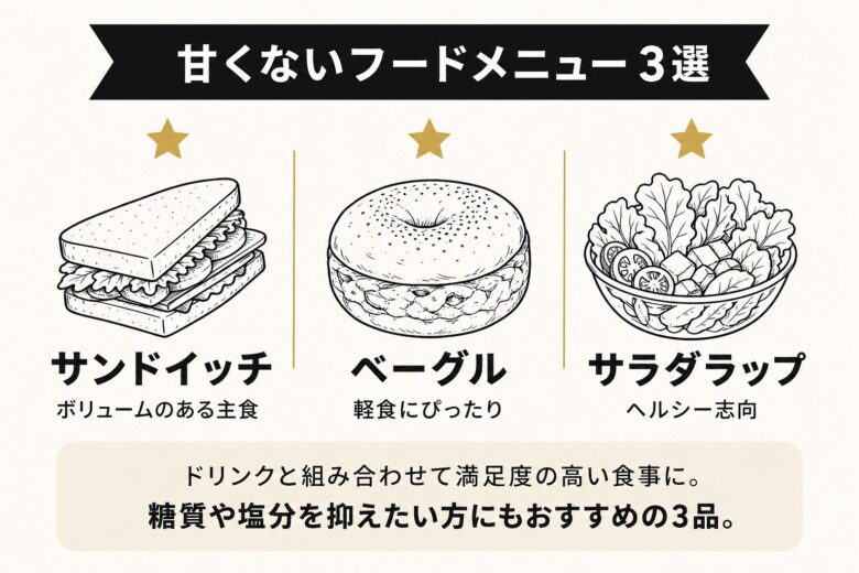 スタバの甘くないフードメニュー（サンドイッチ/ベーグル/サラダラップ）