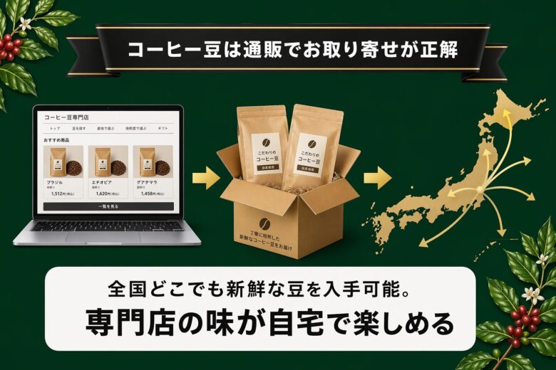 コーヒー豆通販のおすすめメリット