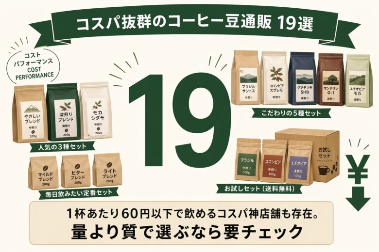 コスパ抜群のコーヒー豆通販ランキング19選