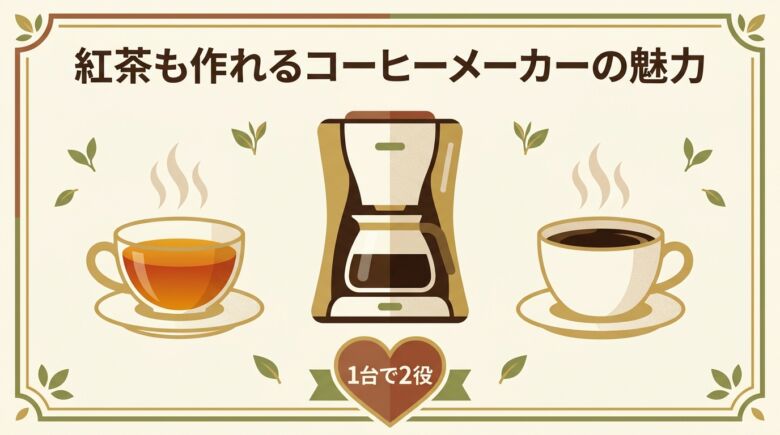紅茶も作れるコーヒーメーカーの魅力