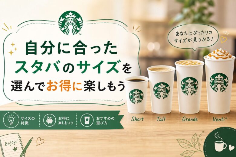 自分に合ったスタバのサイズを選んでお得に楽しもう