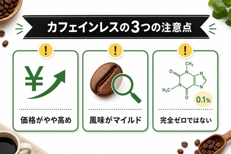 カフェインレスコーヒーの副作用・デメリット