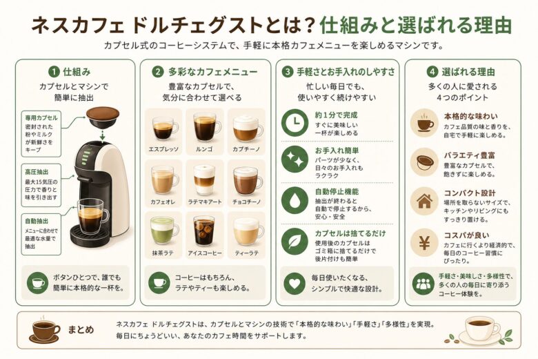 ネスカフェ ドルチェグストとは？仕組みと選ばれる理由