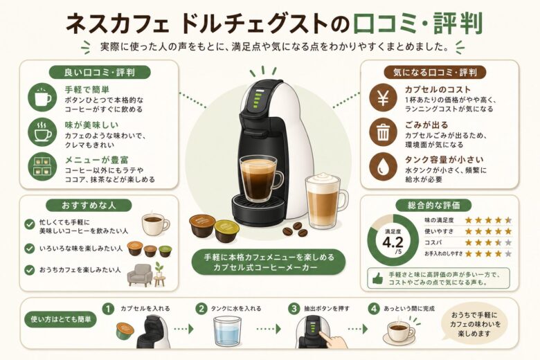 ネスカフェ ドルチェグストの口コミ・評判