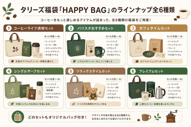 タリーズ福袋2026 HAPPY BAGの中身と予約方法を網羅解説 | コーヒー豆