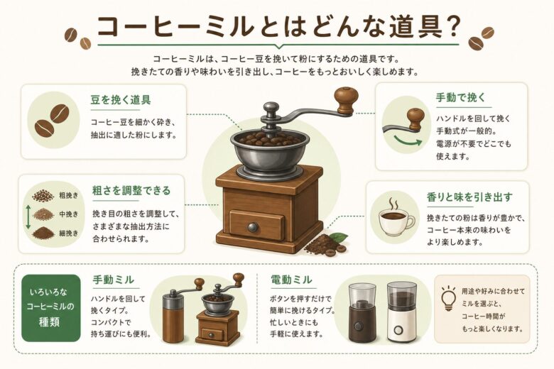 コーヒーミルとはどんな道具？