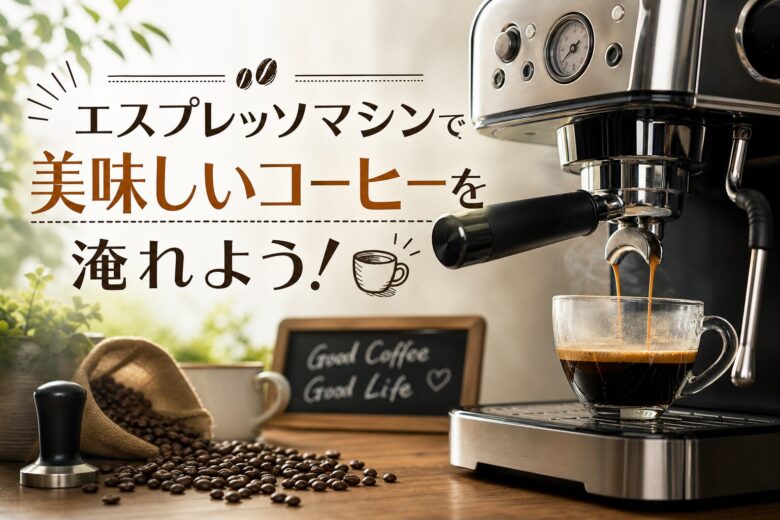 エスプレッソマシンで美味しいコーヒーを淹れよう！