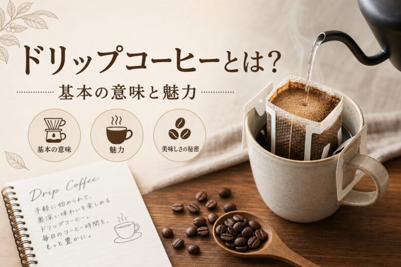 ドリップコーヒーとは?基本の意味と魅力