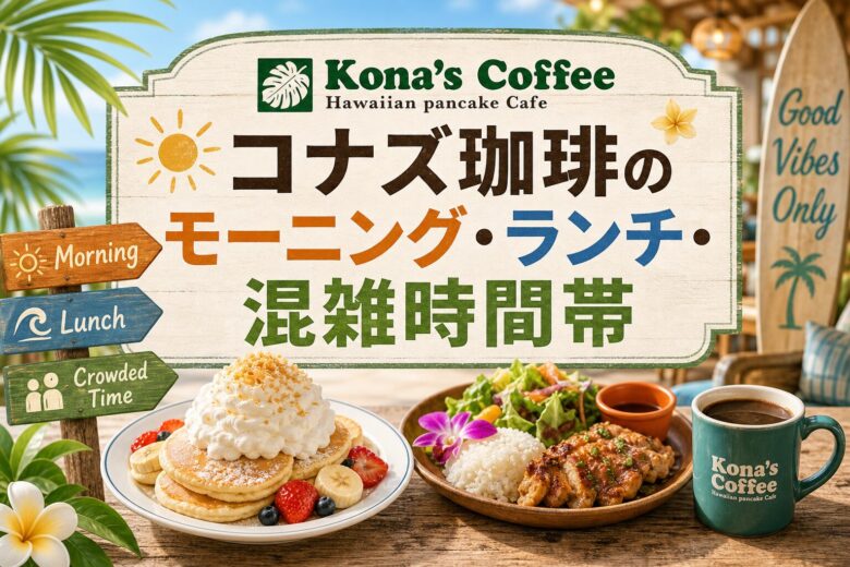 コナズ珈琲のモーニング・ランチ・混雑時間帯