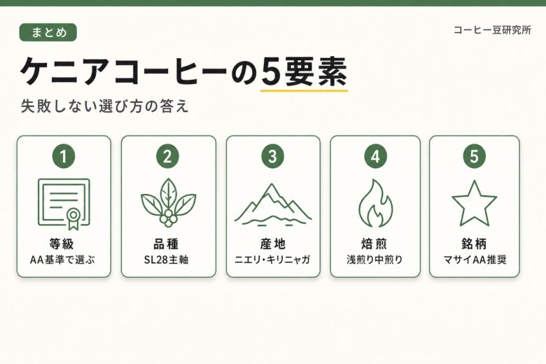 ケニアコーヒーの5要素まとめ
