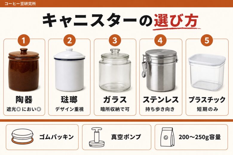 キャニスターの選び方