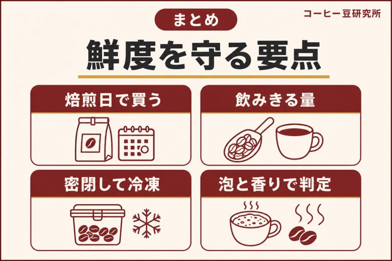 コーヒー豆 鮮度と保存方法のまとめ