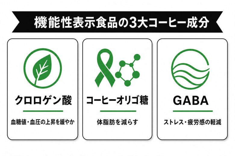 機能性表示食品の3大コーヒー成分