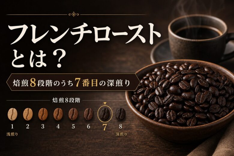 フレンチローストとは？焙煎8段階のうち7番目の深煎り