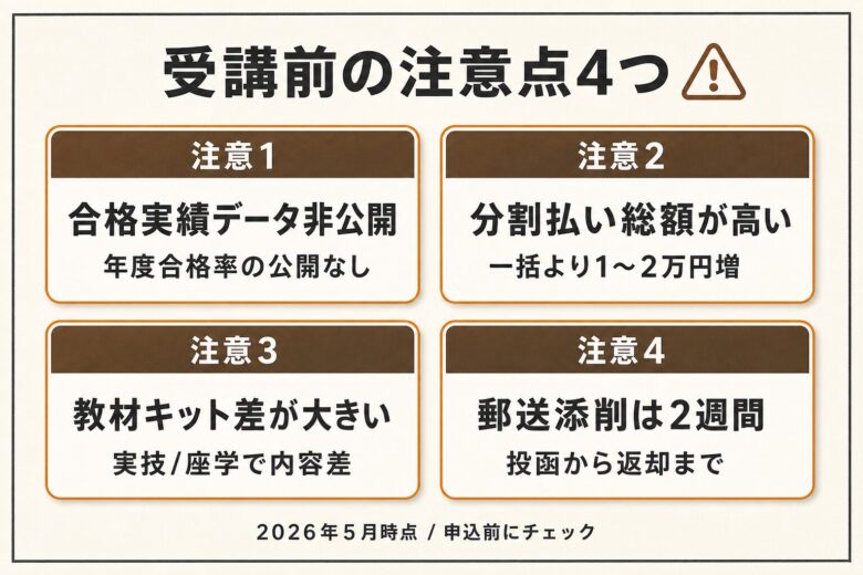 キャリカレ 受講前の注意点4つ