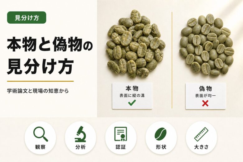 本物と偽物のジャコウネココーヒーを見分ける方法