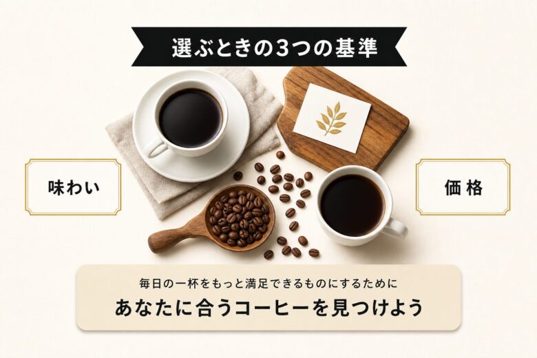 ジャコウネココーヒーを選ぶときの3つの基準まとめ