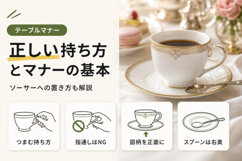 コーヒーカップの正しい持ち方とテーブルマナー