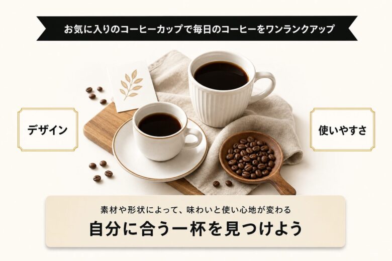お気に入りのコーヒーカップで毎日のコーヒーをワンランクアップ